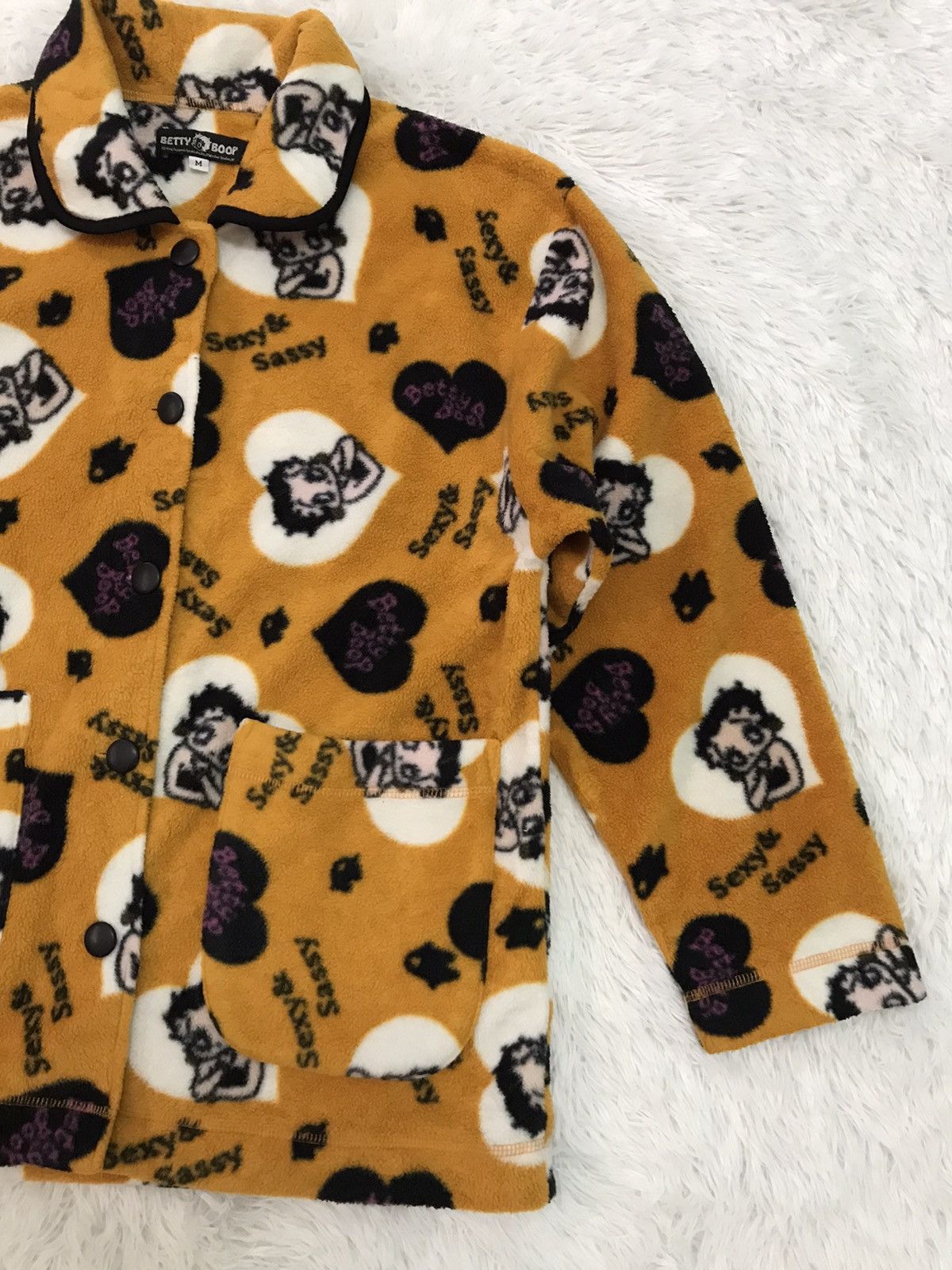 Cartoon Network Betty Boop Overprinted Fleece Button Up Jacket Shirt Size US M / EU 48-50 / 2 - 3 Thumbnail