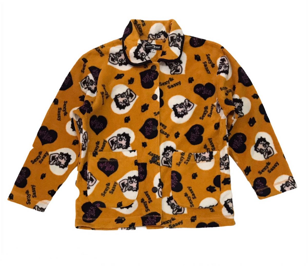 Cartoon Network Betty Boop Overprinted Fleece Button Up Jacket Shirt Size US M / EU 48-50 / 2 - 1 Thumbnail