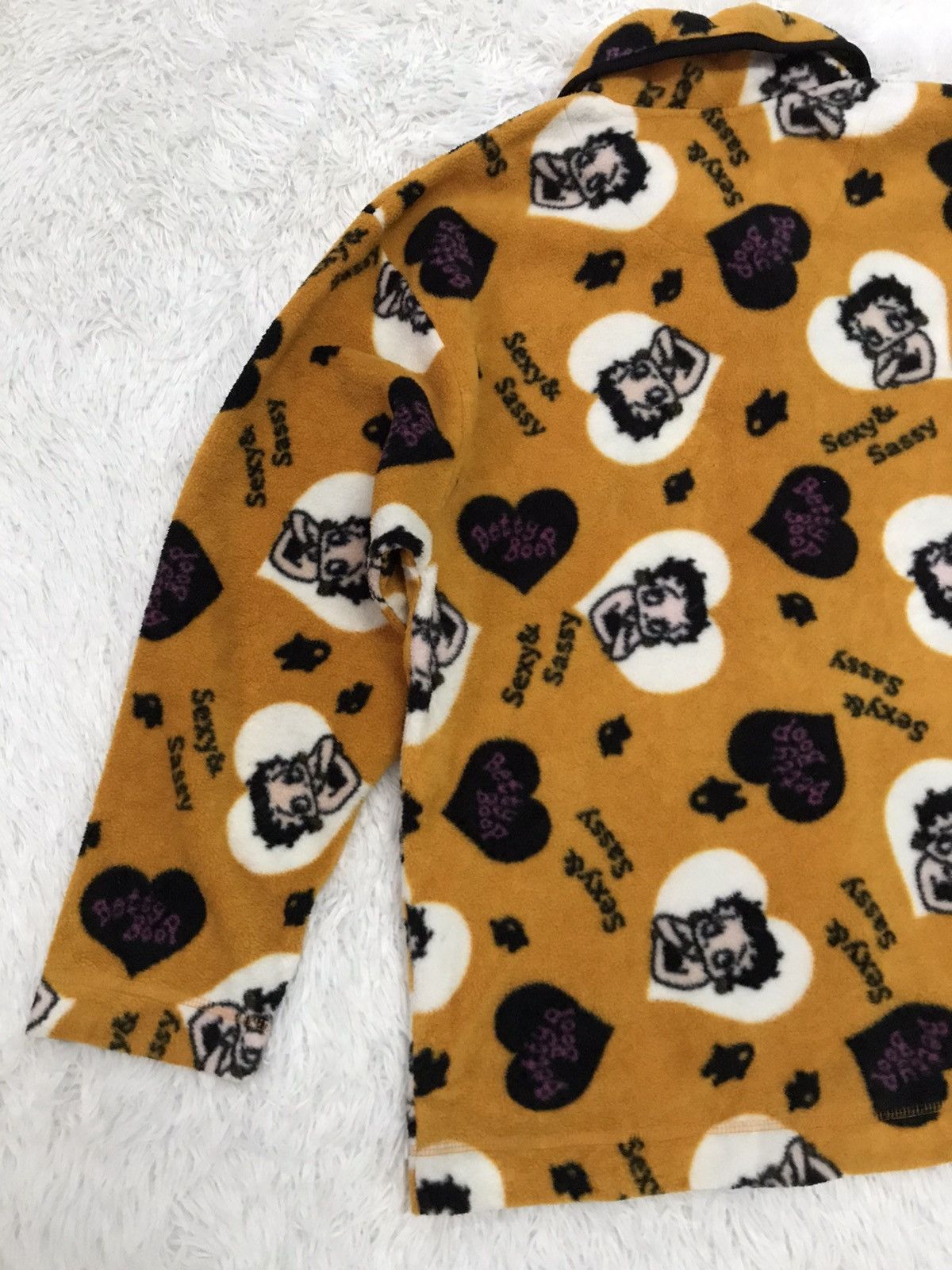 Cartoon Network Betty Boop Overprinted Fleece Button Up Jacket Shirt Size US M / EU 48-50 / 2 - 7 Thumbnail