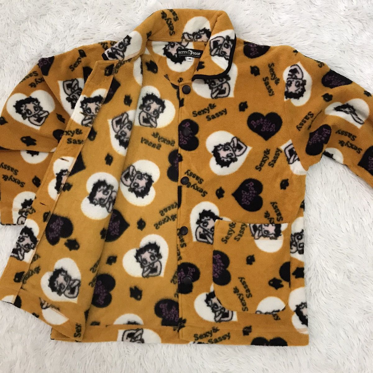 Cartoon Network Betty Boop Overprinted Fleece Button Up Jacket Shirt Size US M / EU 48-50 / 2 - 11 Thumbnail