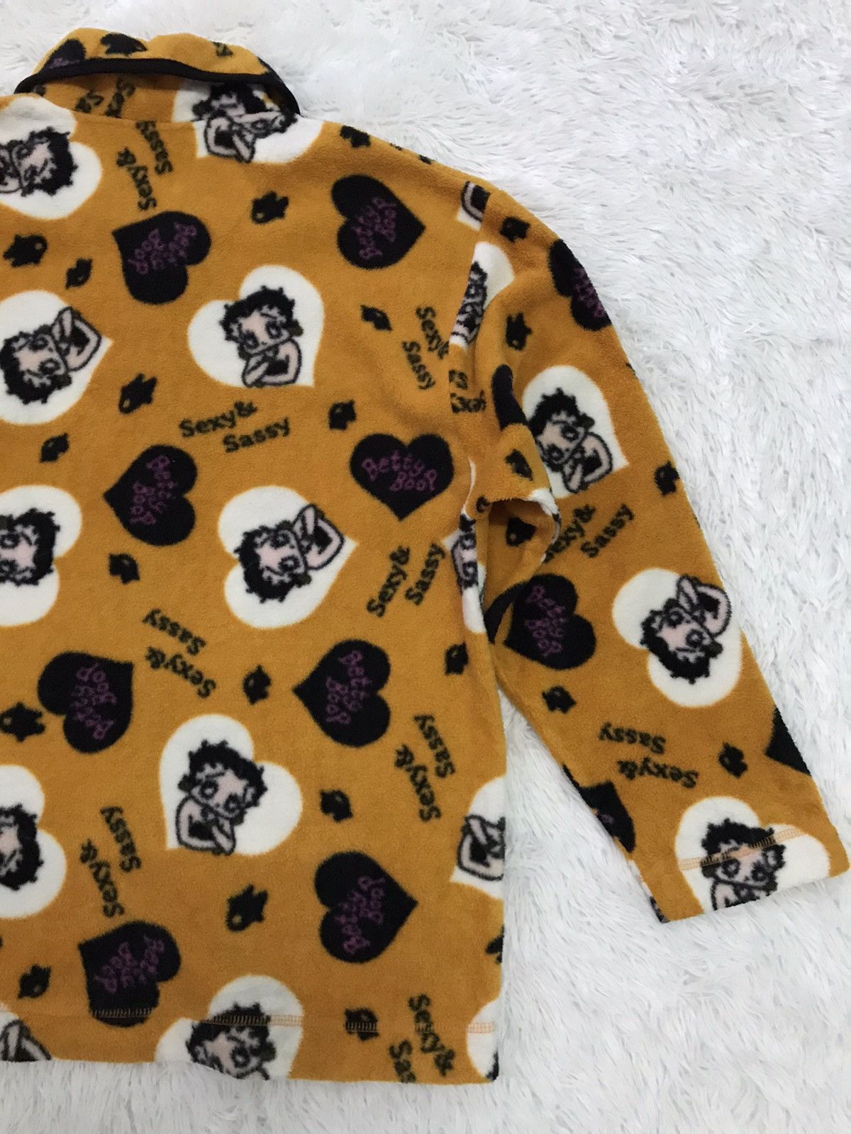Cartoon Network Betty Boop Overprinted Fleece Button Up Jacket Shirt Size US M / EU 48-50 / 2 - 8 Thumbnail