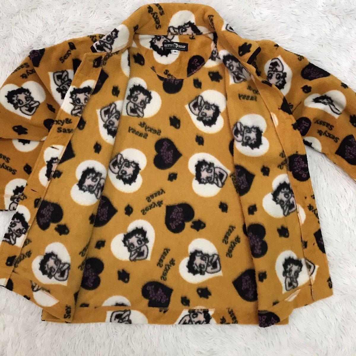 Cartoon Network Betty Boop Overprinted Fleece Button Up Jacket Shirt Size US M / EU 48-50 / 2 - 12 Thumbnail