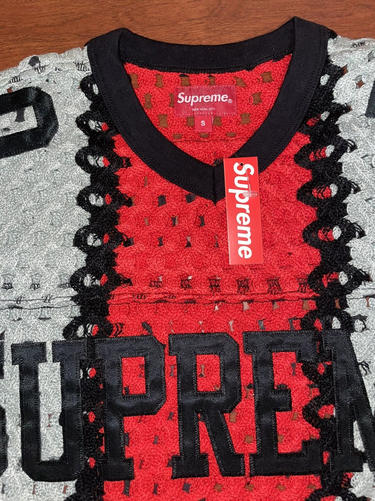 Supreme Supreme Crochet Football Jersey Grailed