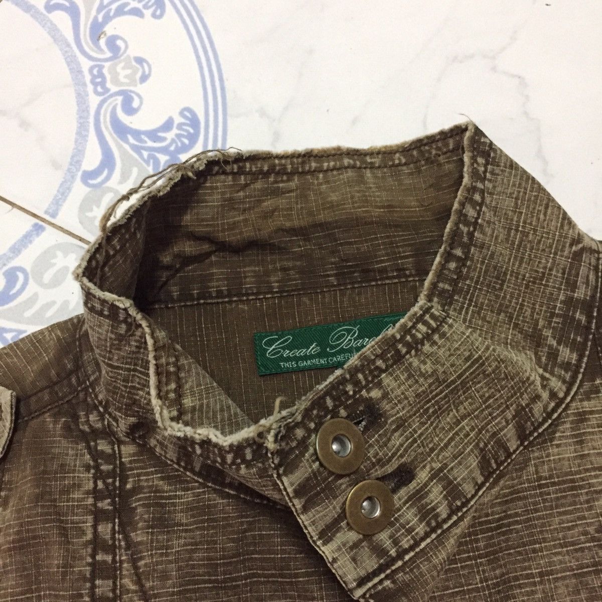 Bleach Goods Create Barefoot Button Up Utility Pockets Distress Size US L / EU 52-54 / 3 - 17 Thumbnail