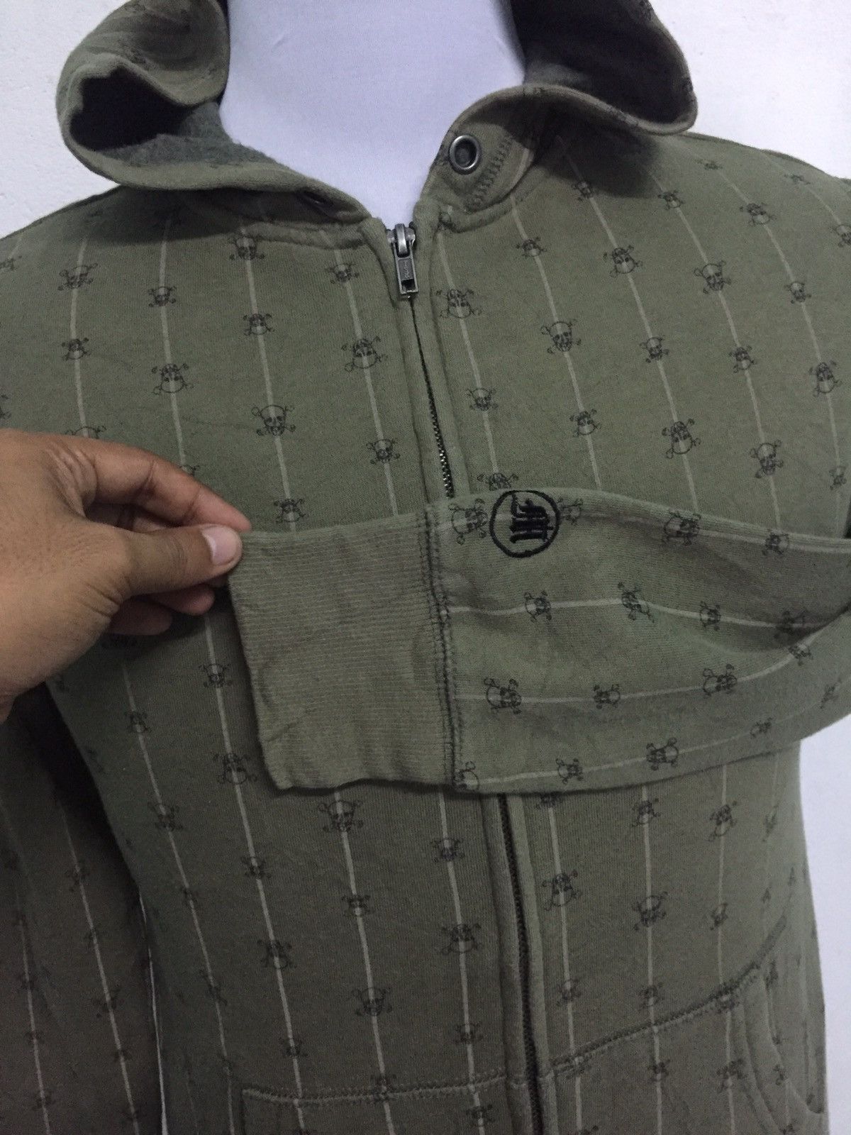Mossimo Skull Print Mossimo Supply Co Sweater Jacket Hooded Size US L / EU 52-54 / 3 - 11 Thumbnail