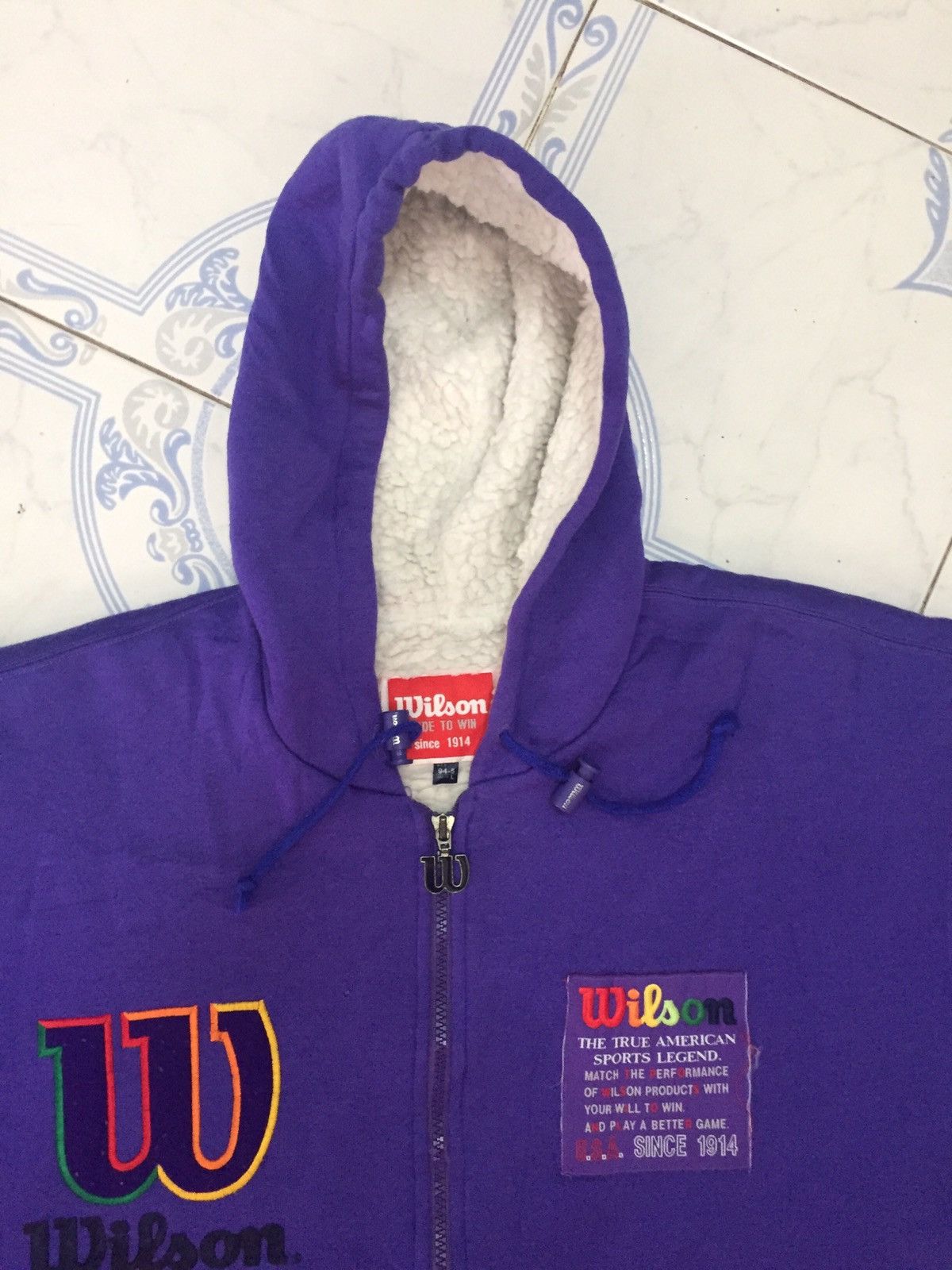 Wilson Wilson Nice Printed Zipper Sweater Hoodie Size US L / EU 52-54 / 3 - 7 Thumbnail