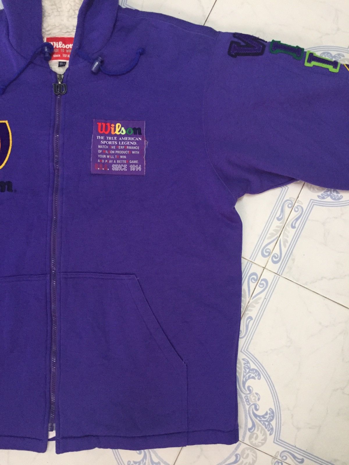 Wilson Wilson Nice Printed Zipper Sweater Hoodie Size US L / EU 52-54 / 3 - 5 Thumbnail