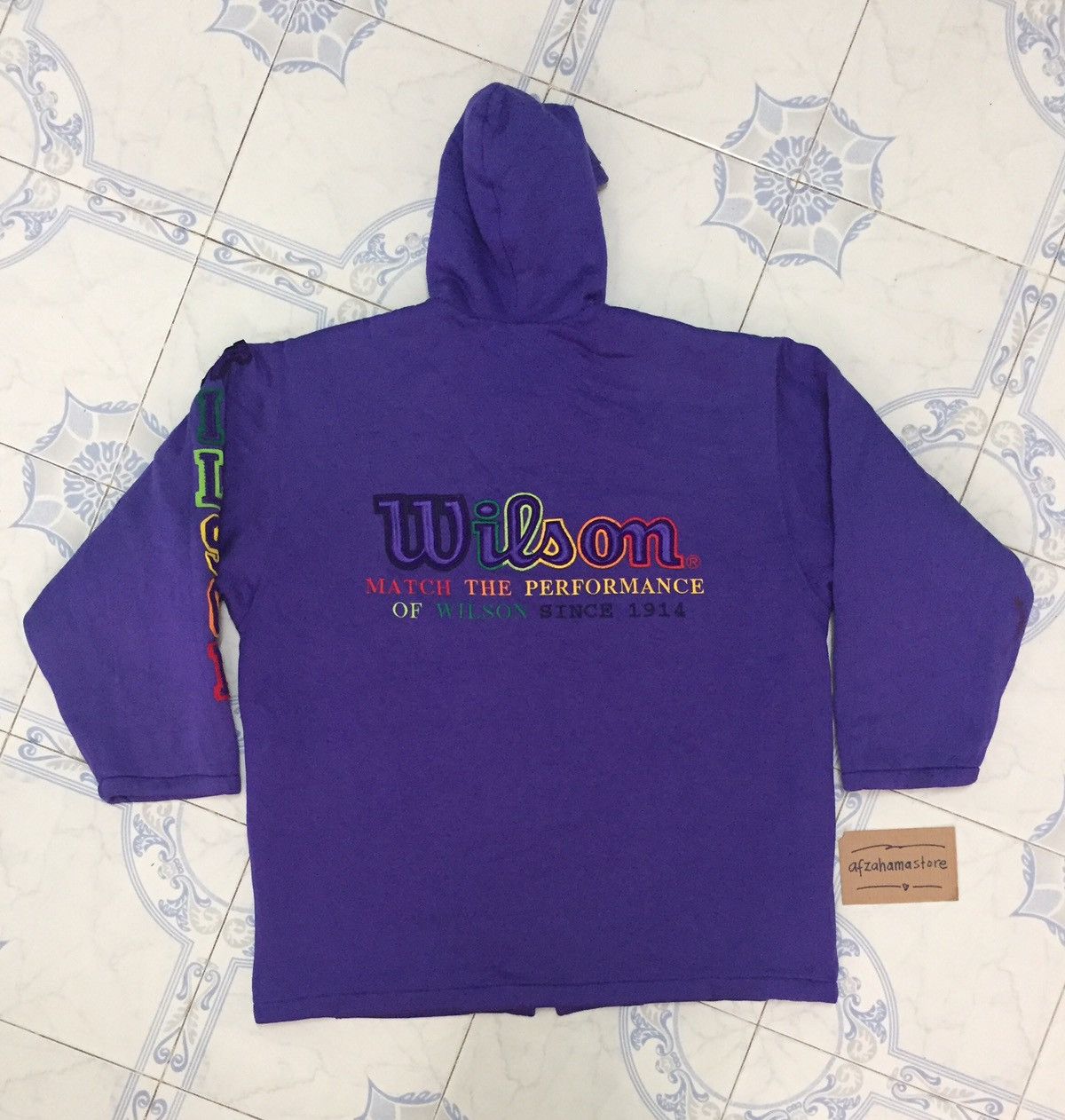 Wilson Wilson Nice Printed Zipper Sweater Hoodie Size US L / EU 52-54 / 3 - 8 Thumbnail