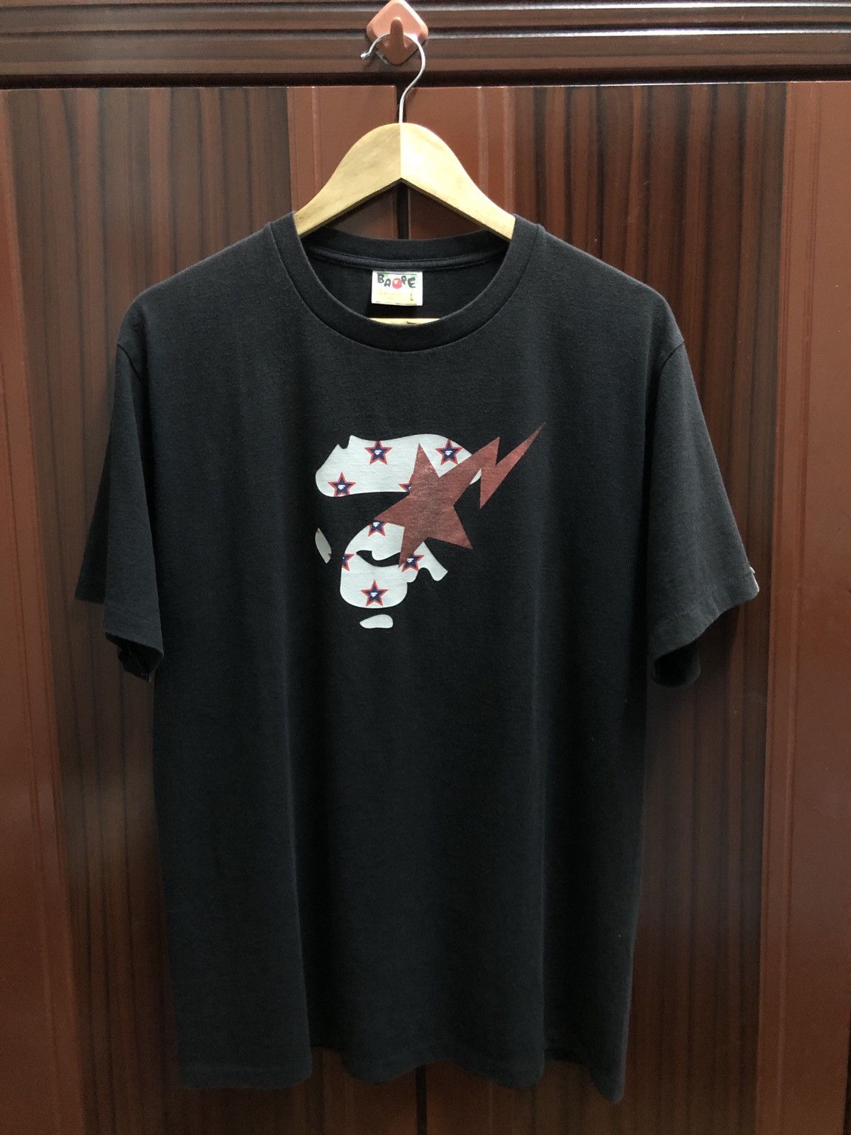 Bape Bape Face Bapesta Black Tshirts Size US L / EU 52-54 / 3 - 1 Thumbnail