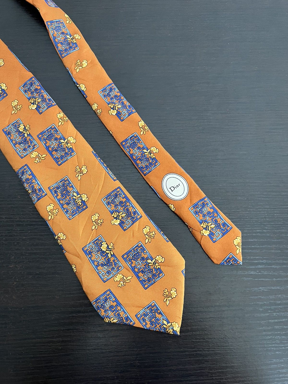 Christian Dior Monsieur Christian Dior Silk Tie Size ONE SIZE - 3 Thumbnail