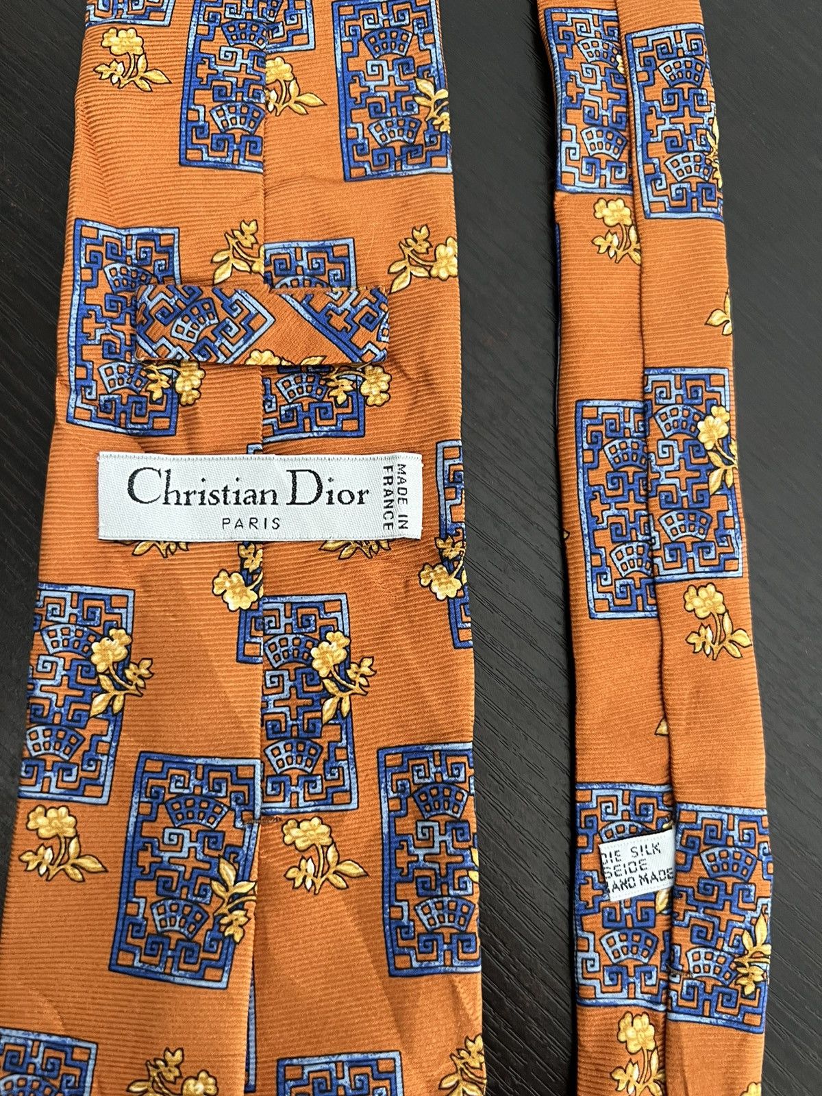 Christian Dior Monsieur Christian Dior Silk Tie Size ONE SIZE - 5 Thumbnail