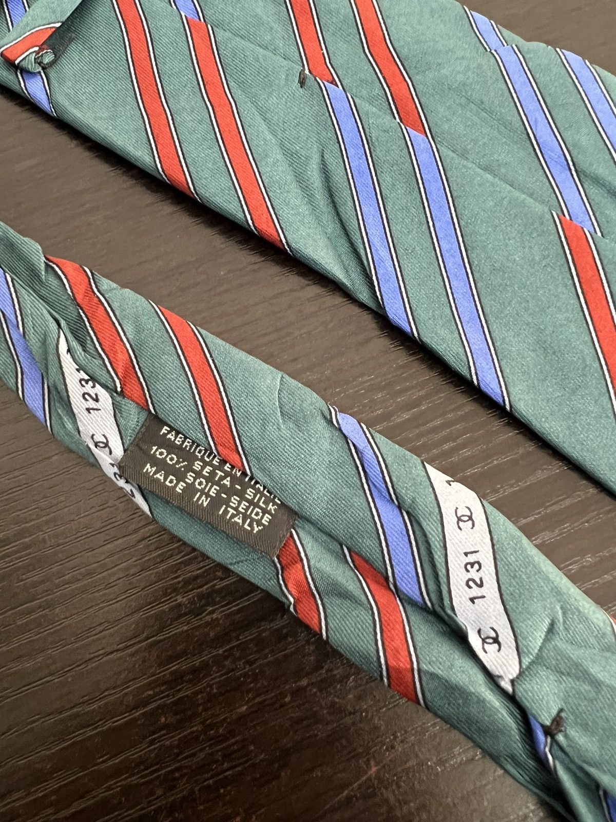 Chanel Vintage Chanel Silk Tie Size ONE SIZE - 7 Thumbnail