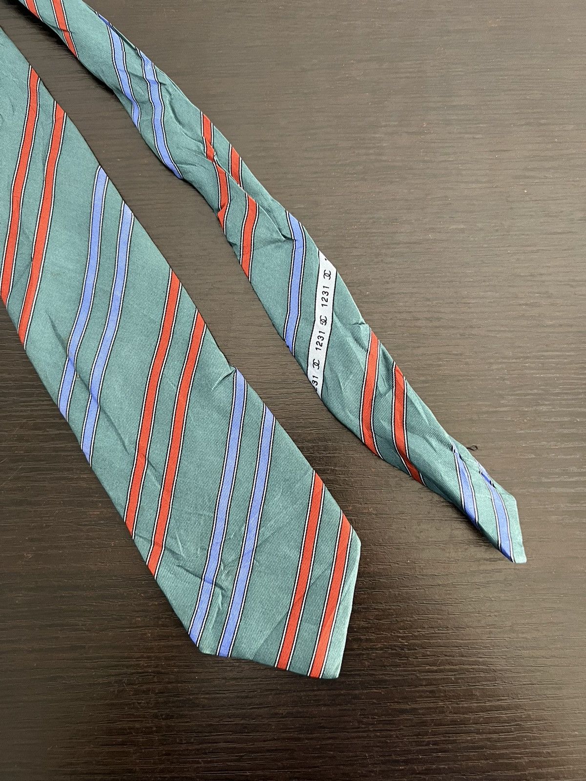 Chanel Vintage Chanel Silk Tie Size ONE SIZE - 4 Thumbnail