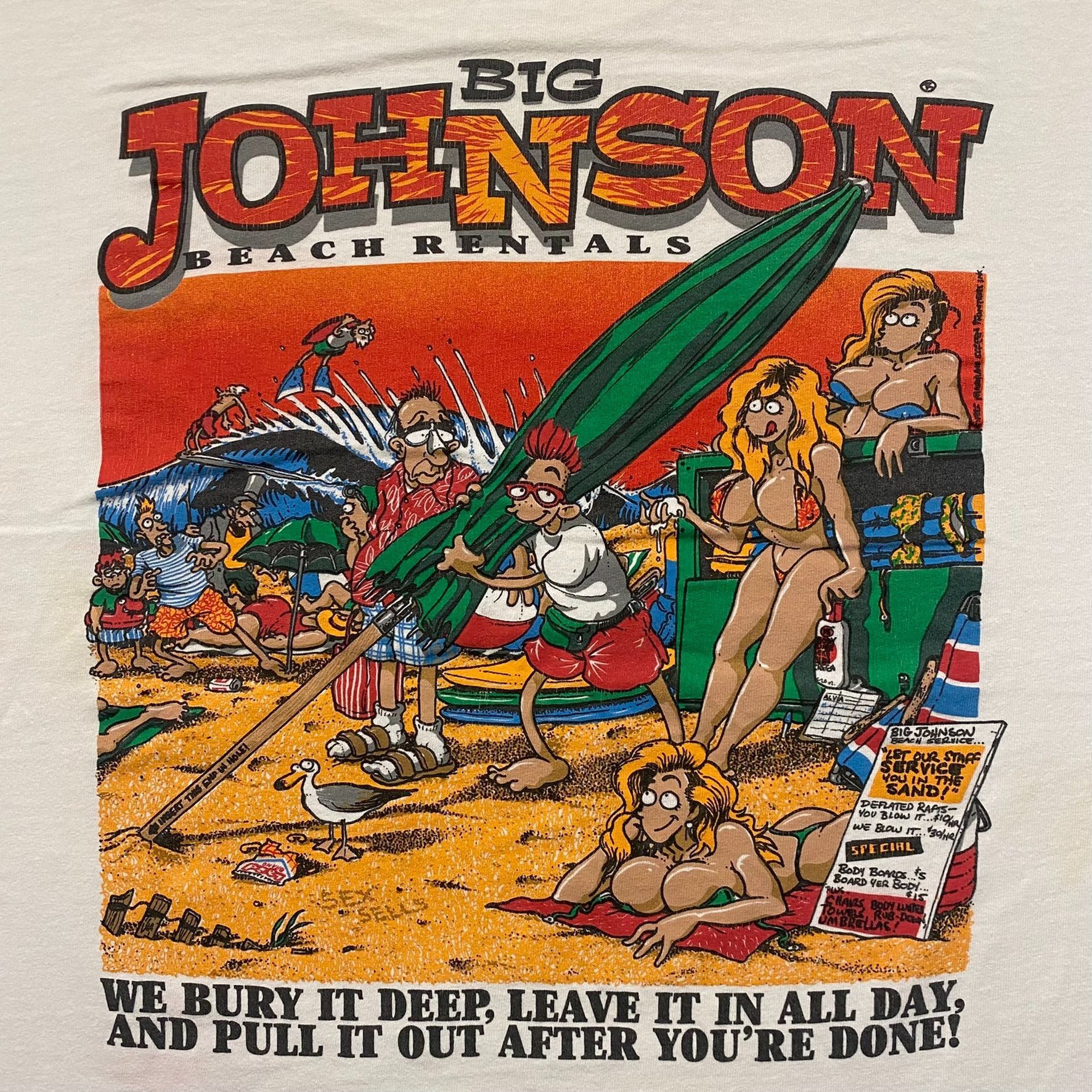 Vintage Vintage 90s Big Johnson Beach Single Stitch XXX T-Shirt | Grailed