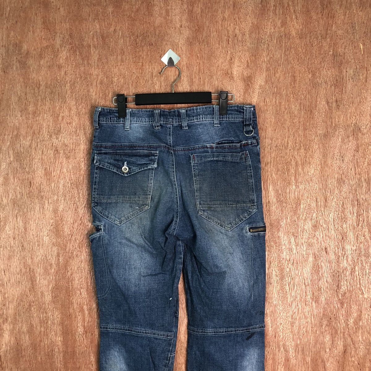 Japanese Brand Aero Stretch Denim multipocket Blue Jeans pants #6345 Size US 30 / EU 46 - 9 Thumbnail