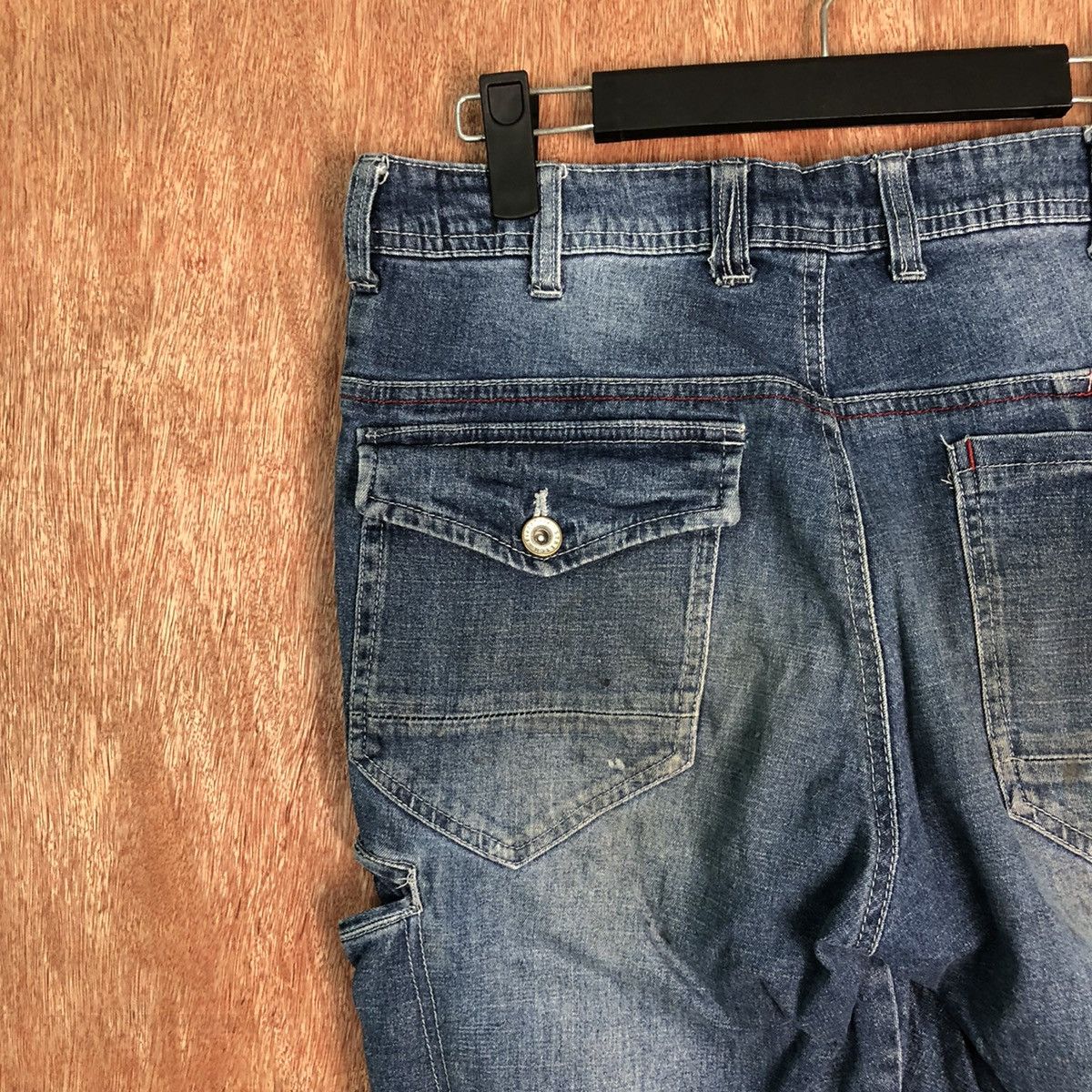 Japanese Brand Aero Stretch Denim multipocket Blue Jeans pants #6345 Size US 30 / EU 46 - 11 Thumbnail