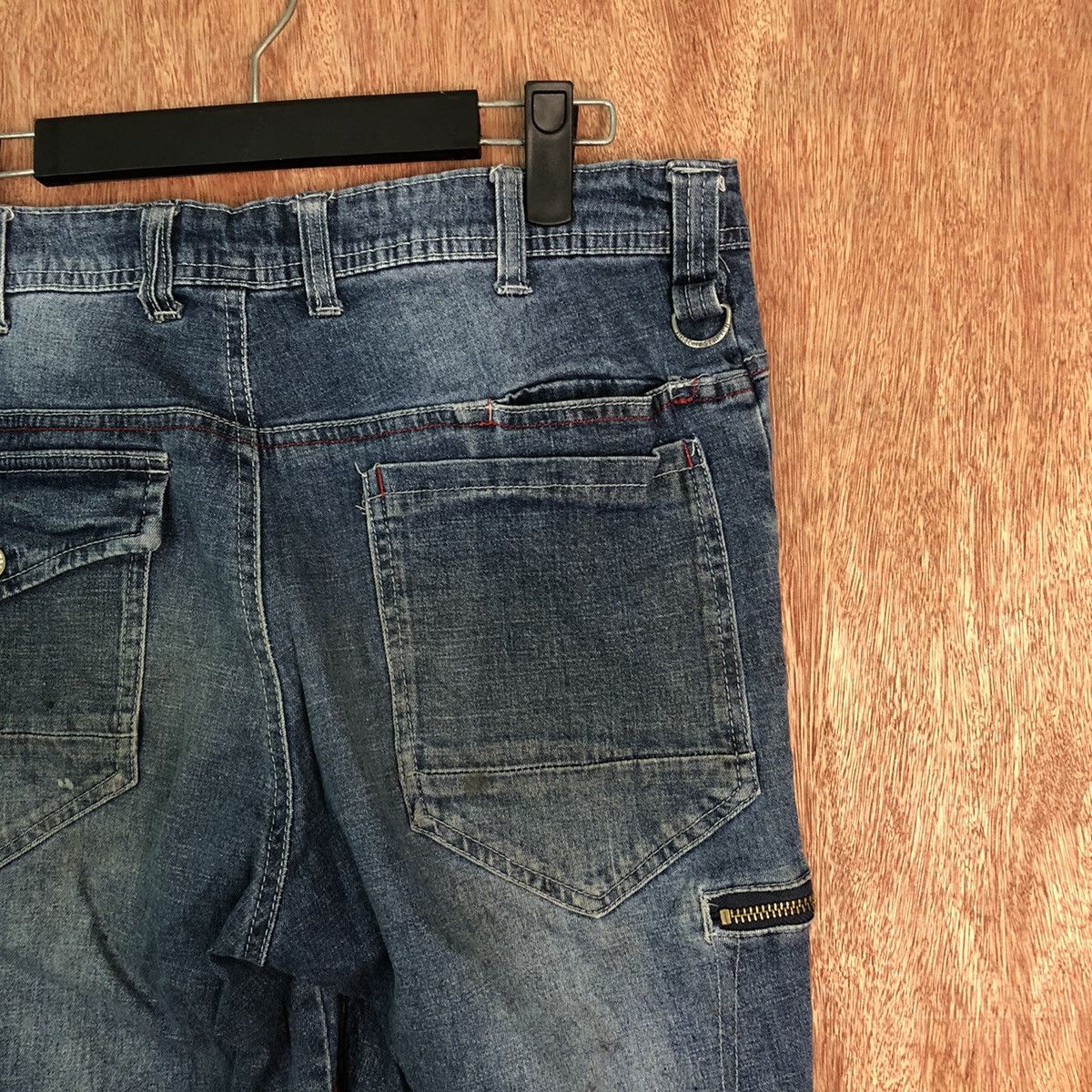 Japanese Brand Aero Stretch Denim multipocket Blue Jeans pants #6345 Size US 30 / EU 46 - 12 Thumbnail