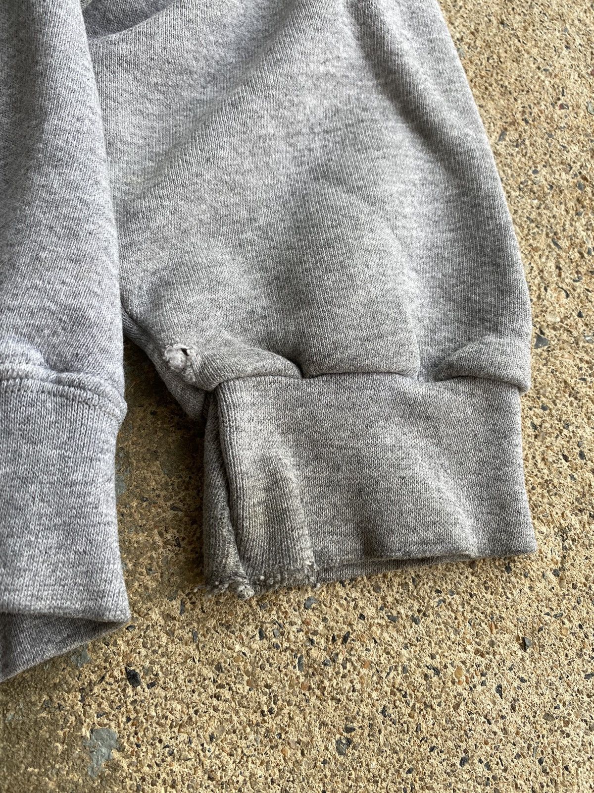 Nike × Vintage Vintage 90’s Nike Grey Distressed Sweatshirt Hoodie Size US L / EU 52-54 / 3 - 8 Thumbnail