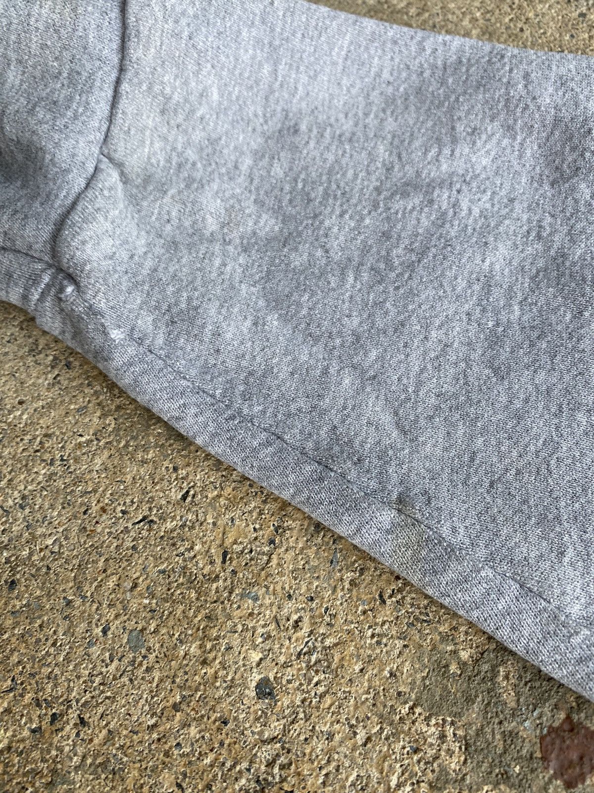 Nike × Vintage Vintage 90’s Nike Grey Distressed Sweatshirt Hoodie Size US L / EU 52-54 / 3 - 9 Thumbnail