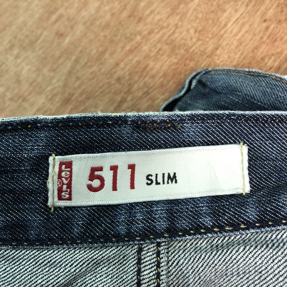 Levi's DLL 511 Levis Strauss slim Blue distressed Denim Pants #c146 Size US 34 / EU 50 - 14 Thumbnail