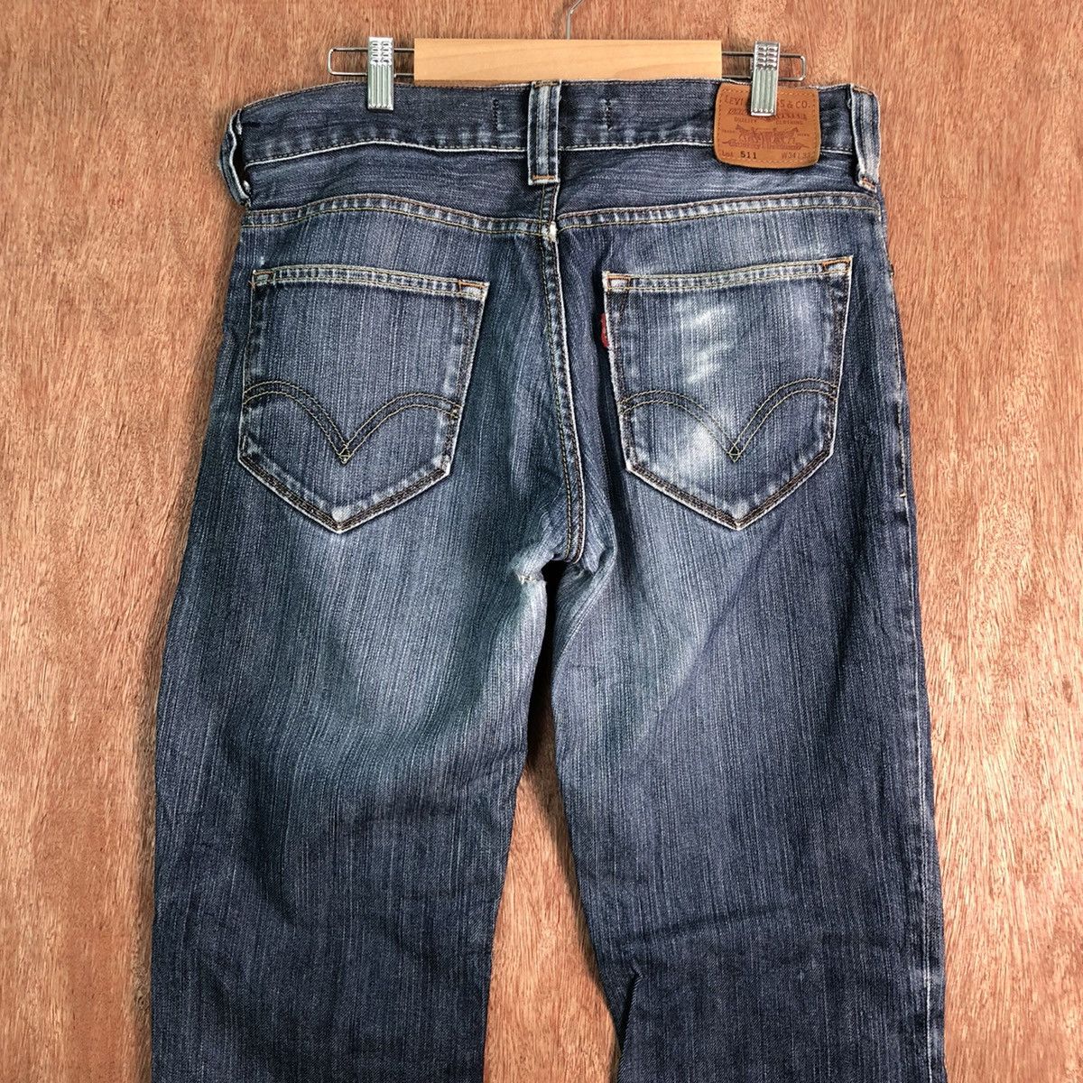 Levi's DLL 511 Levis Strauss slim Blue distressed Denim Pants #c146 Size US 34 / EU 50 - 7 Thumbnail