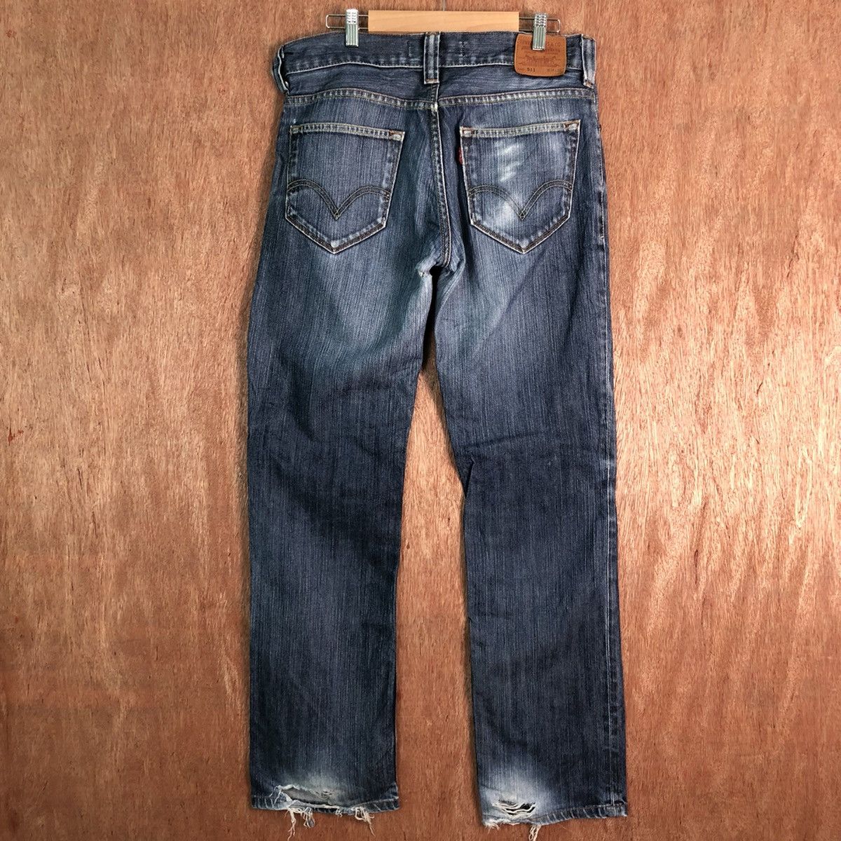 Levi's DLL 511 Levis Strauss slim Blue distressed Denim Pants #c146 Size US 34 / EU 50 - 6 Thumbnail