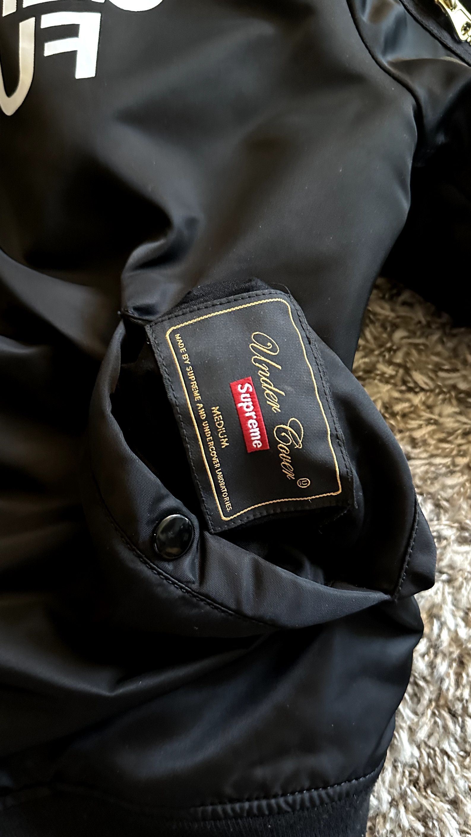 RARE* SUPREME UNDERCOVER MA-1 BLACK FLIGHT BOMBER JACKET M