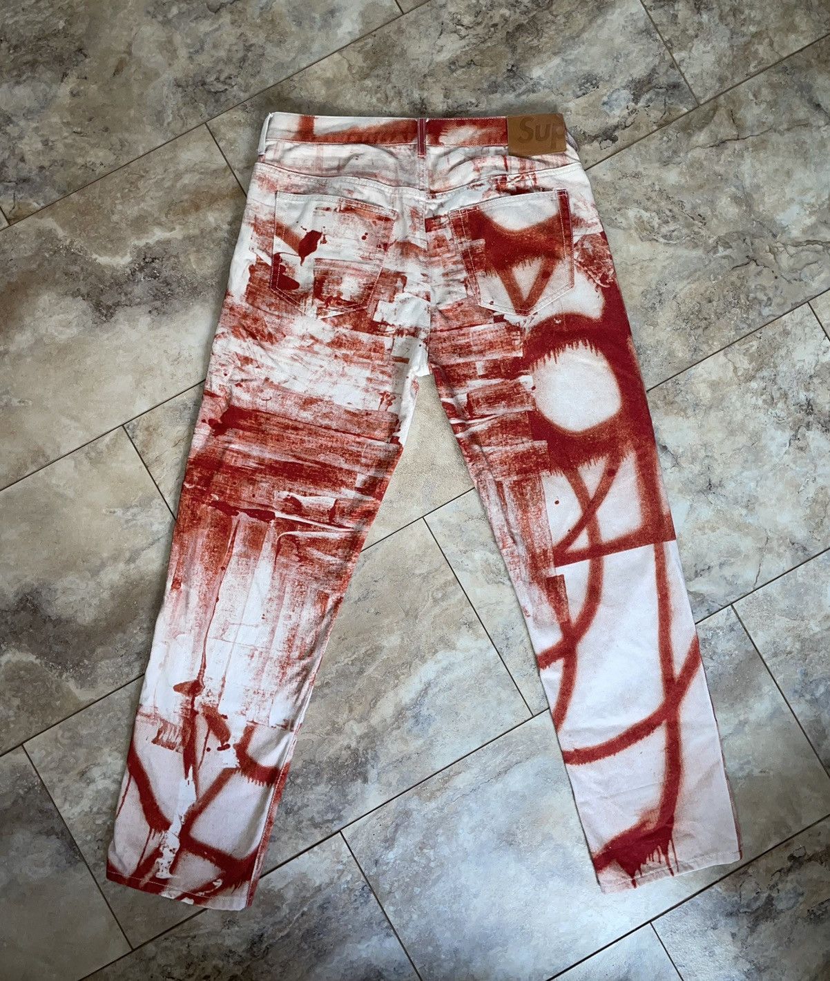 Supreme Supreme Christopher Wool Regular Jean Red Size 30 | Grailed