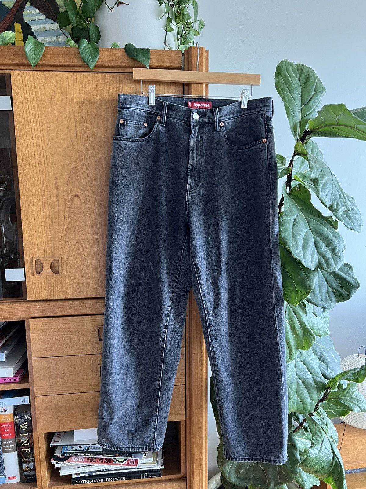 Supreme Baggy Washed Grey Denim | Grailed