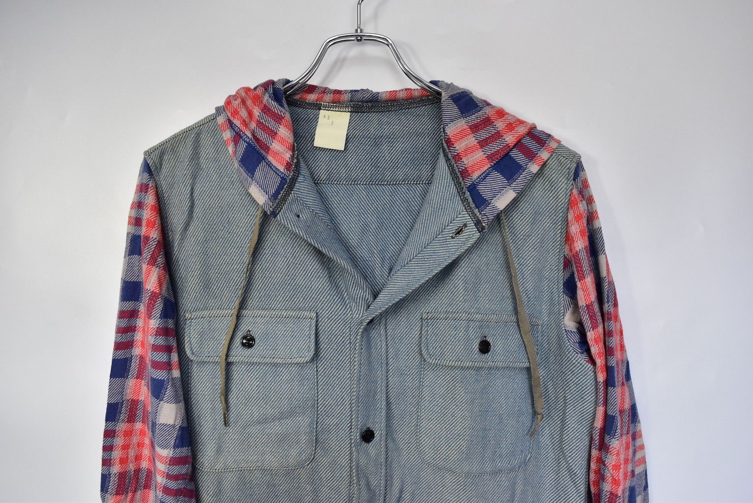 N.Hoolywood checker work shirt hooded shirt 28952 - 847 50 Size US M / EU 48-50 / 2 - 6 Thumbnail