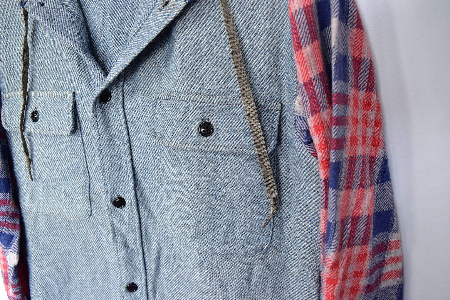 N.Hoolywood checker work shirt hooded shirt 28952 - 847 50 Size US M / EU 48-50 / 2 - 8 Thumbnail