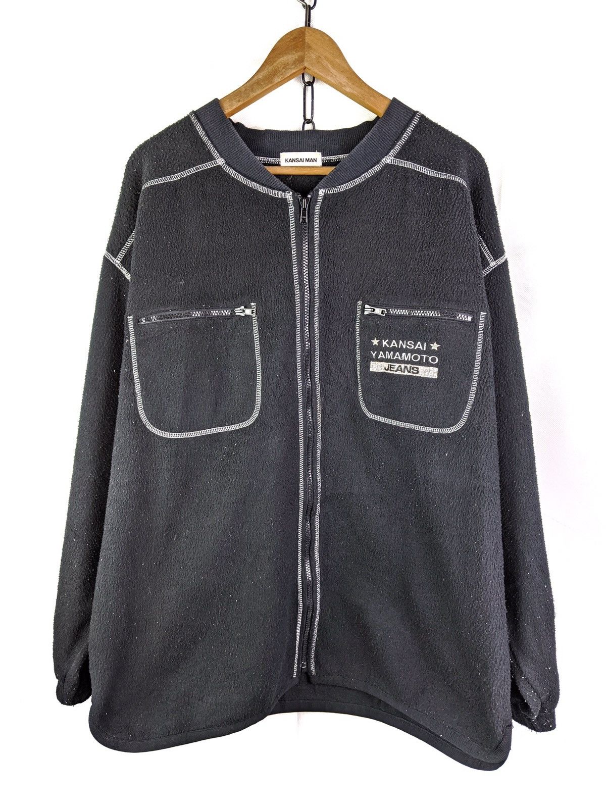 Japanese Brand 🔥NEED GONE🔥VINTAGE KANSAI MAN FLEECE ZIPPER JACKET Size US XL / EU 56 / 4 - 2 Thumbnail