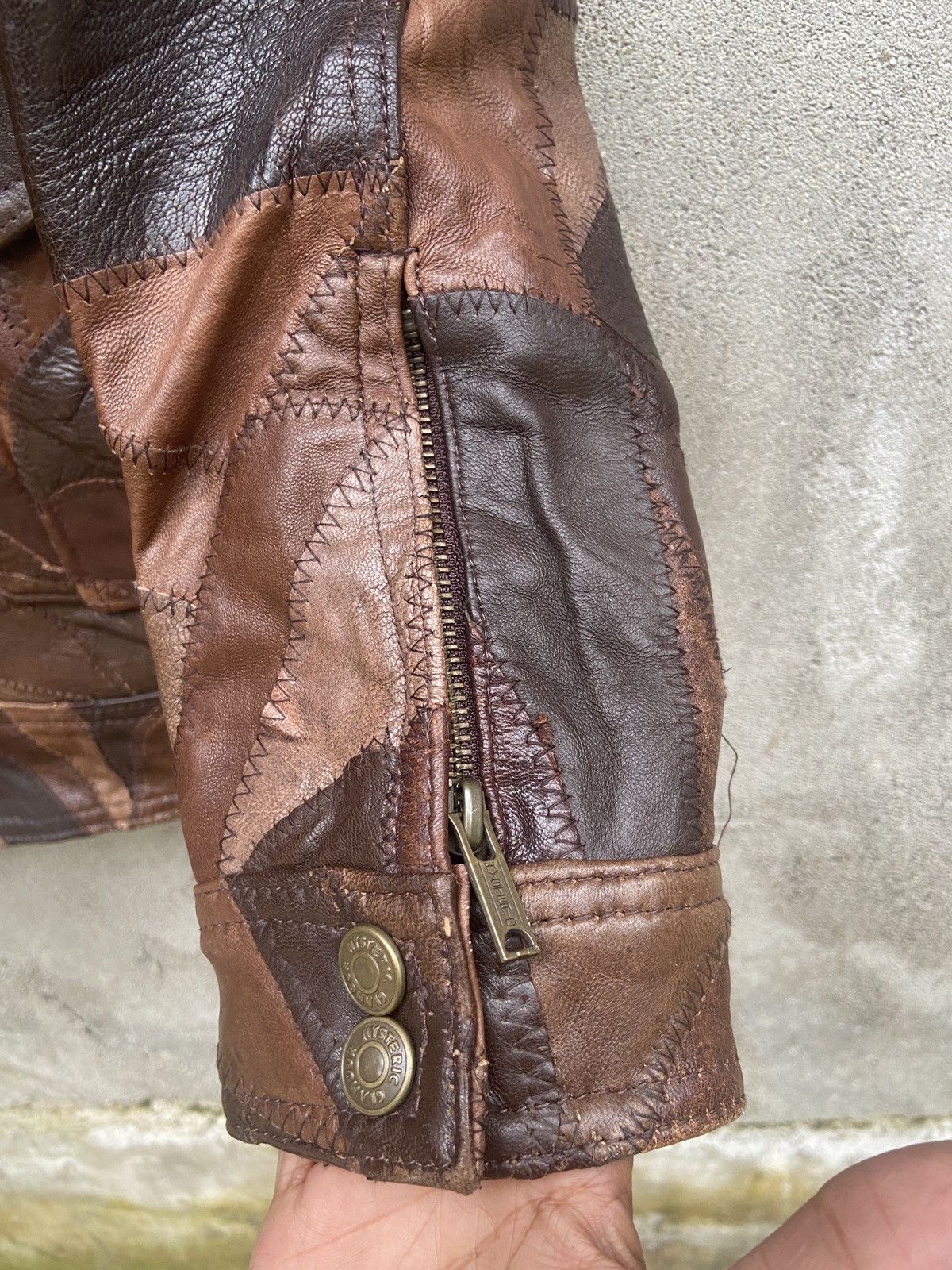 Hysteric Glamour Hysteric Glamour Patchwork Leather Jacket Size S / US 4 / IT 40 - 10 Thumbnail