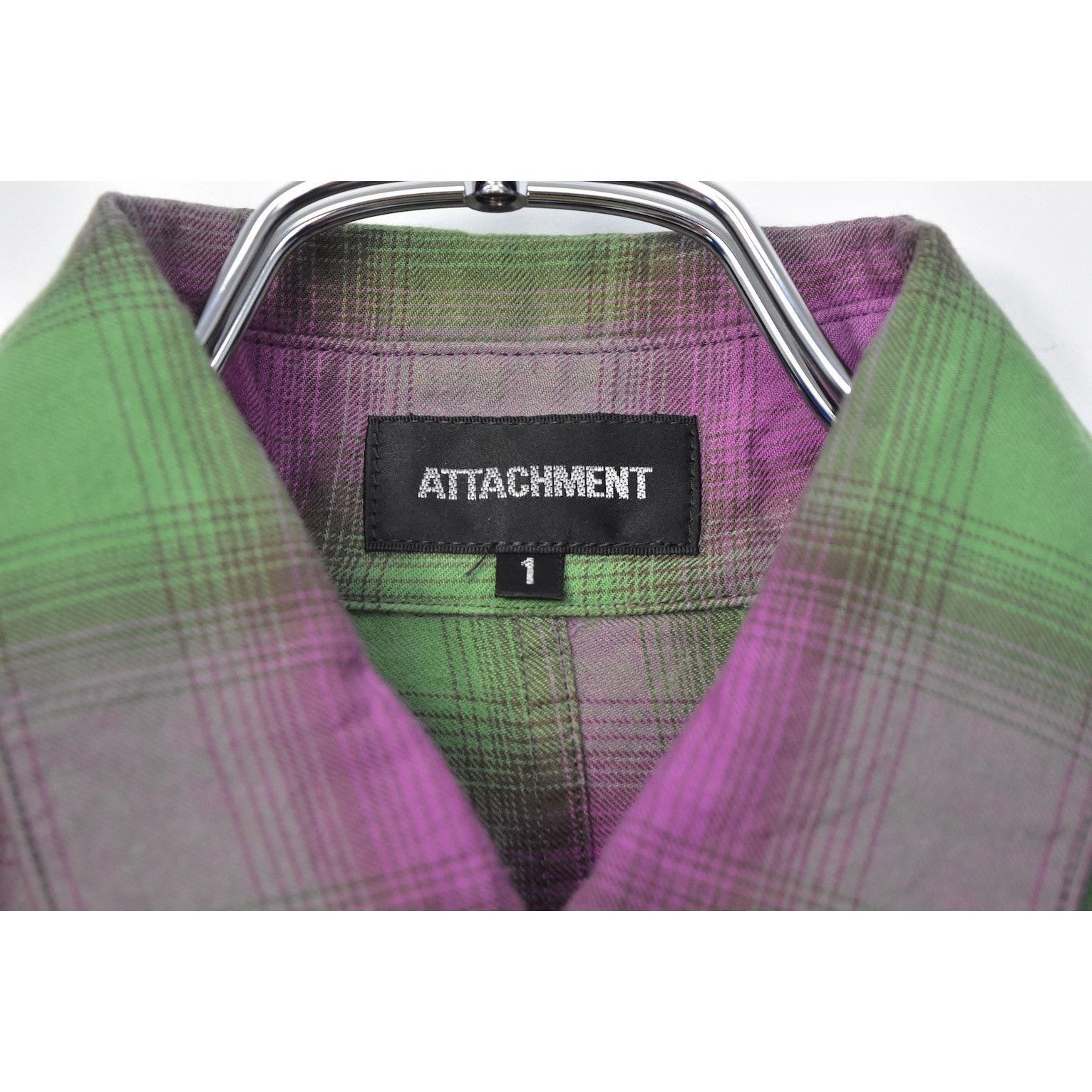 Attachment × Kazuyuki Kumagai Attachment shadow check shirt pocket shirt 28953 - 847 55 Size US S / EU 44-46 / 1 - 3 Thumbnail