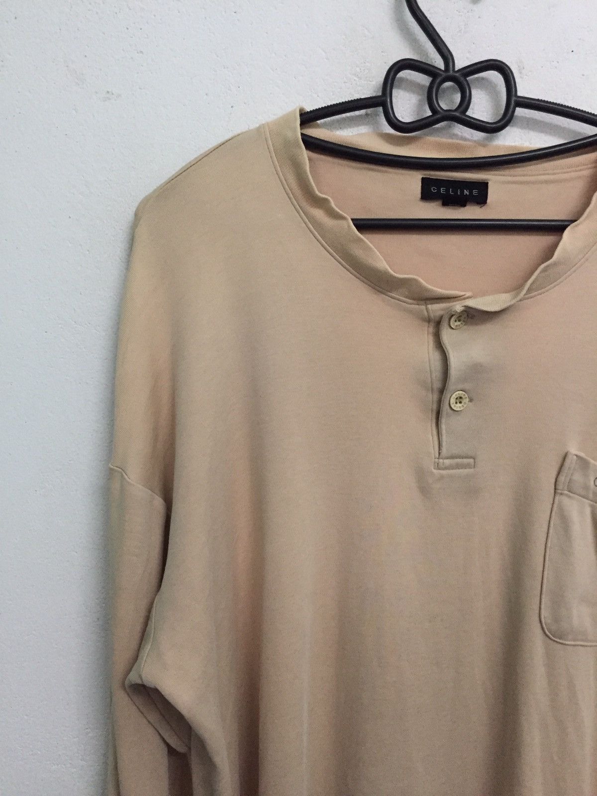 Celine Faded CELINE Button Sweatshirt/Long Sleeve Shirt Size US M / EU 48-50 / 2 - 3 Thumbnail
