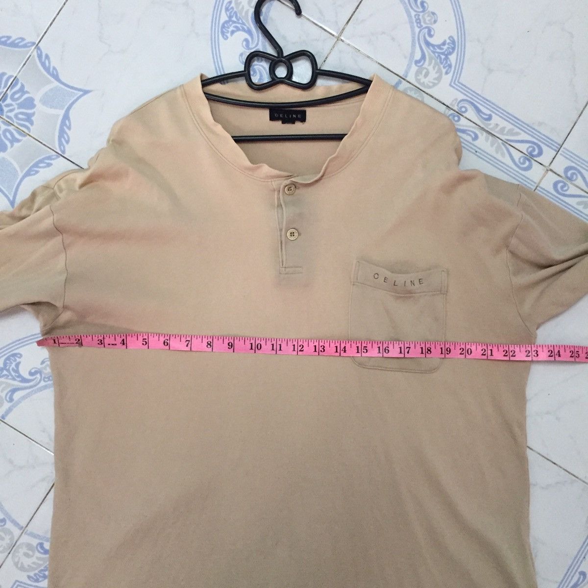 Celine Faded CELINE Button Sweatshirt/Long Sleeve Shirt Size US M / EU 48-50 / 2 - 20 Thumbnail