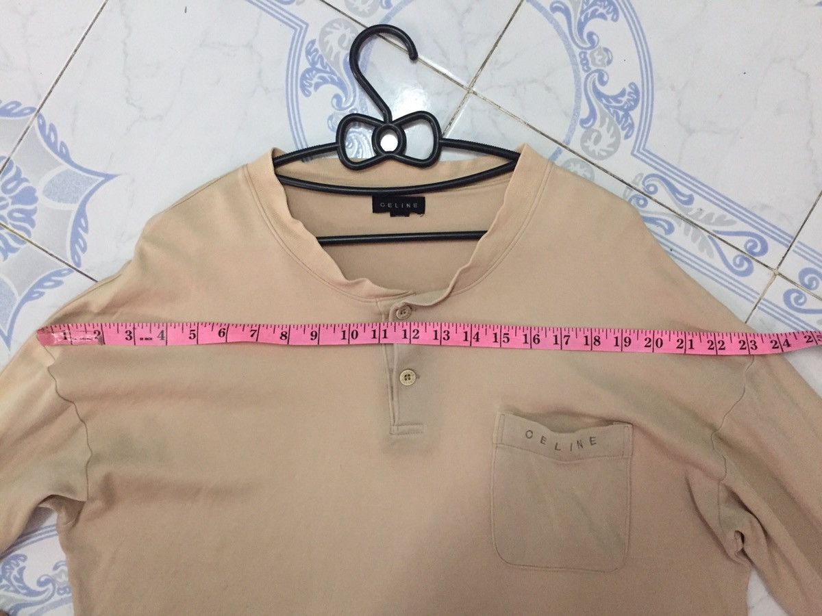 Celine Faded CELINE Button Sweatshirt/Long Sleeve Shirt Size US M / EU 48-50 / 2 - 22 Thumbnail
