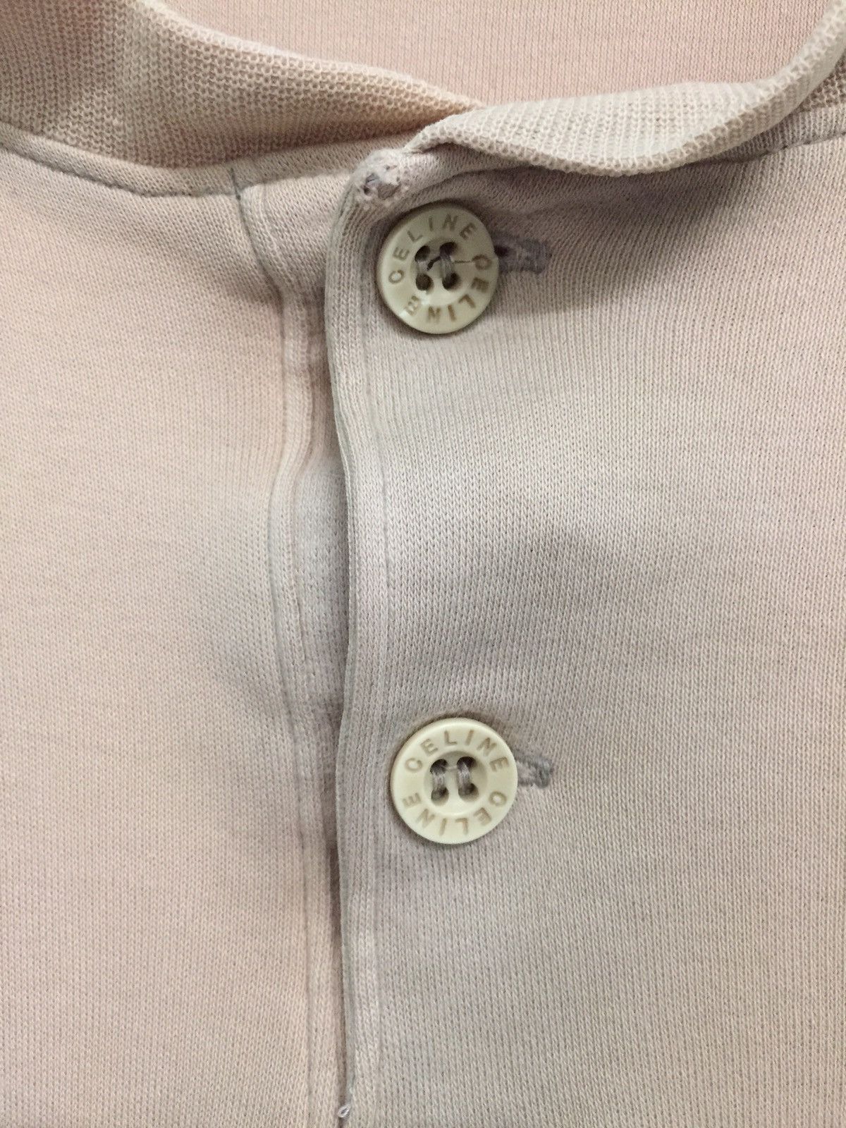 Celine Faded CELINE Button Sweatshirt/Long Sleeve Shirt Size US M / EU 48-50 / 2 - 7 Thumbnail