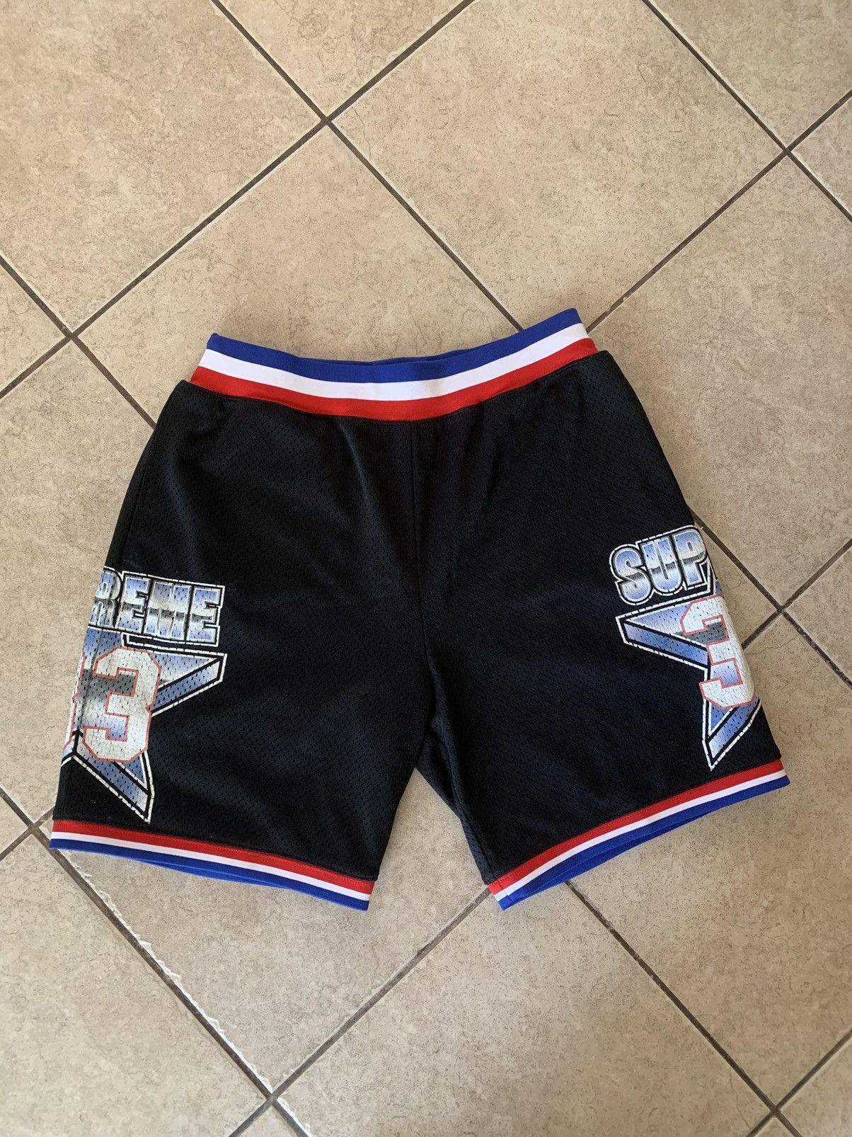 image of Supreme All Star Basketball Shorts Black Ss15 Small, Men's (Size 30)