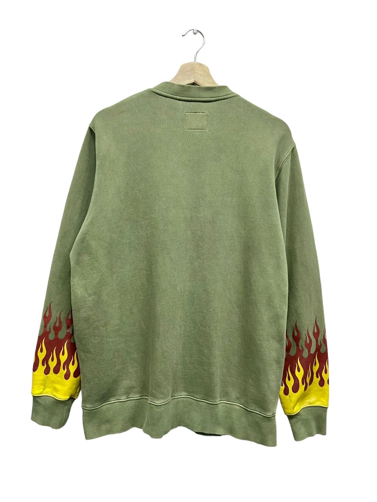 Japanese Brand SICK🔥LEFLAH Sun Faded Green Tiger Embroidery Punk Flame Fye Size US M / EU 48-50 / 2 - 3 Thumbnail