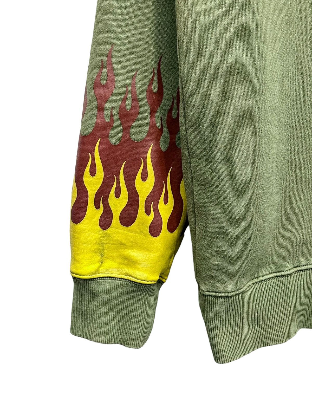 Japanese Brand SICK🔥LEFLAH Sun Faded Green Tiger Embroidery Punk Flame Fye Size US M / EU 48-50 / 2 - 7 Thumbnail