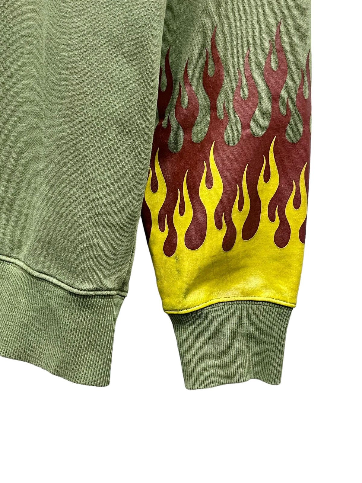 Japanese Brand SICK🔥LEFLAH Sun Faded Green Tiger Embroidery Punk Flame Fye Size US M / EU 48-50 / 2 - 6 Thumbnail