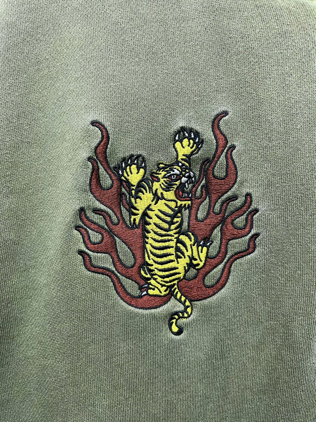 Japanese Brand SICK🔥LEFLAH Sun Faded Green Tiger Embroidery Punk Flame Fye Size US M / EU 48-50 / 2 - 2 Thumbnail