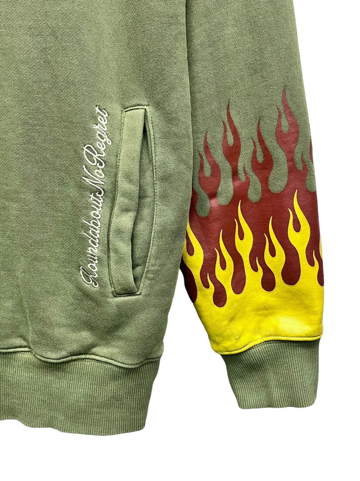 Japanese Brand SICK🔥LEFLAH Sun Faded Green Tiger Embroidery Punk Flame Fye Size US M / EU 48-50 / 2 - 4 Thumbnail