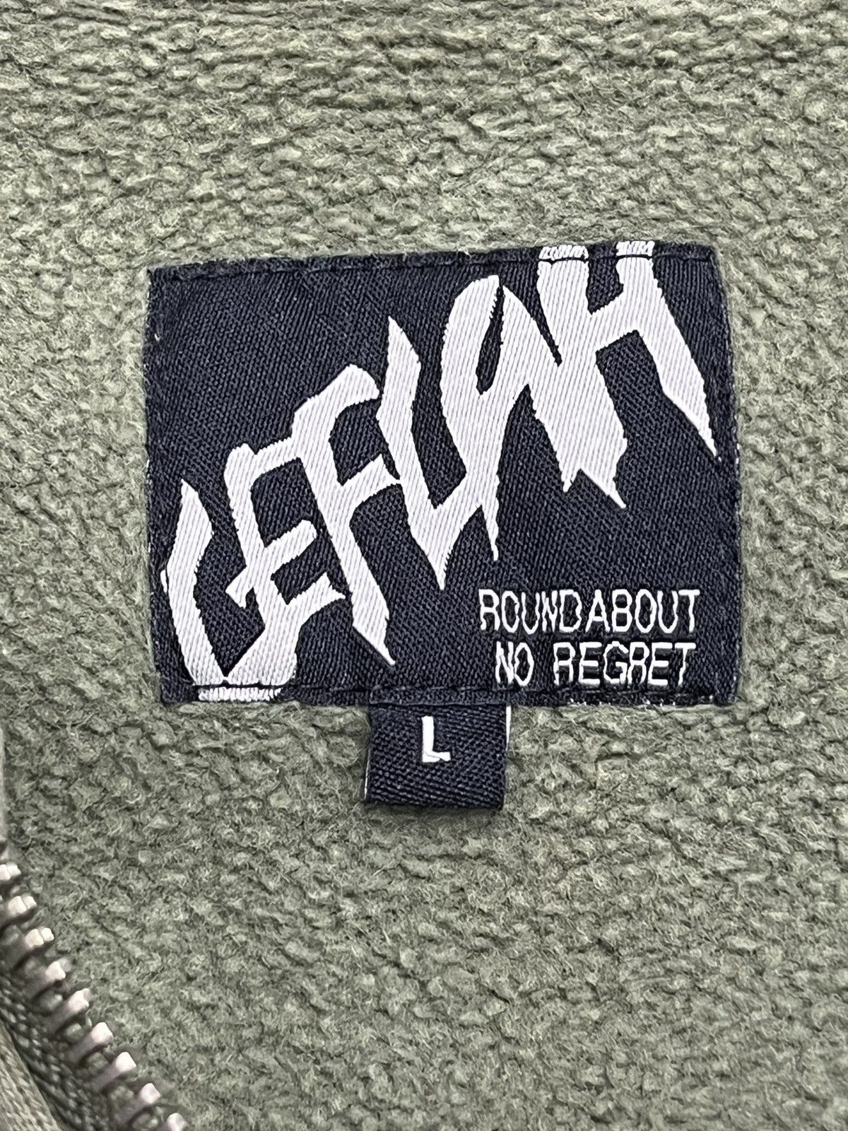 Japanese Brand SICK🔥LEFLAH Sun Faded Green Tiger Embroidery Punk Flame Fye Size US M / EU 48-50 / 2 - 8 Thumbnail