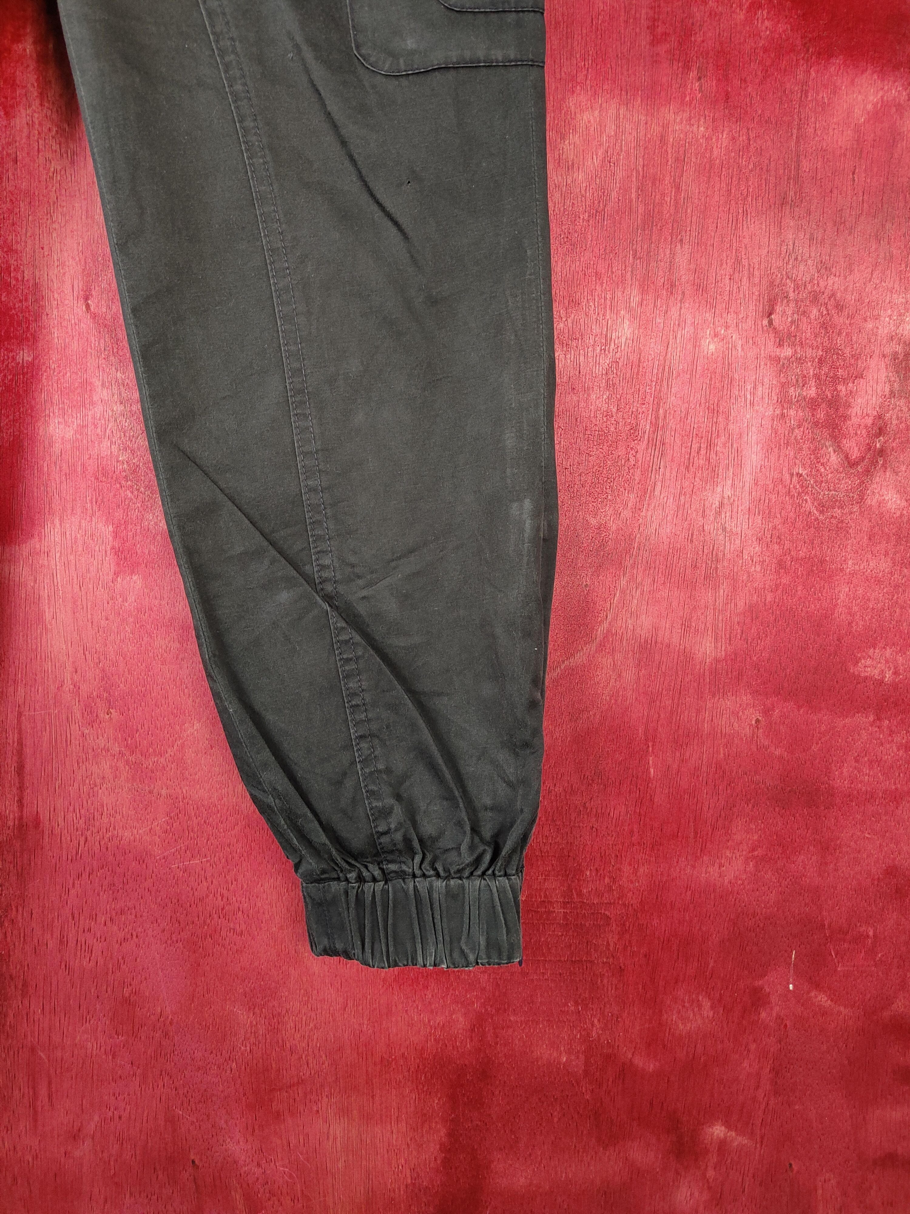 Vintage Beardsley made in japan Black jogger Cargo Pants #S573 Size 29" - 6 Thumbnail