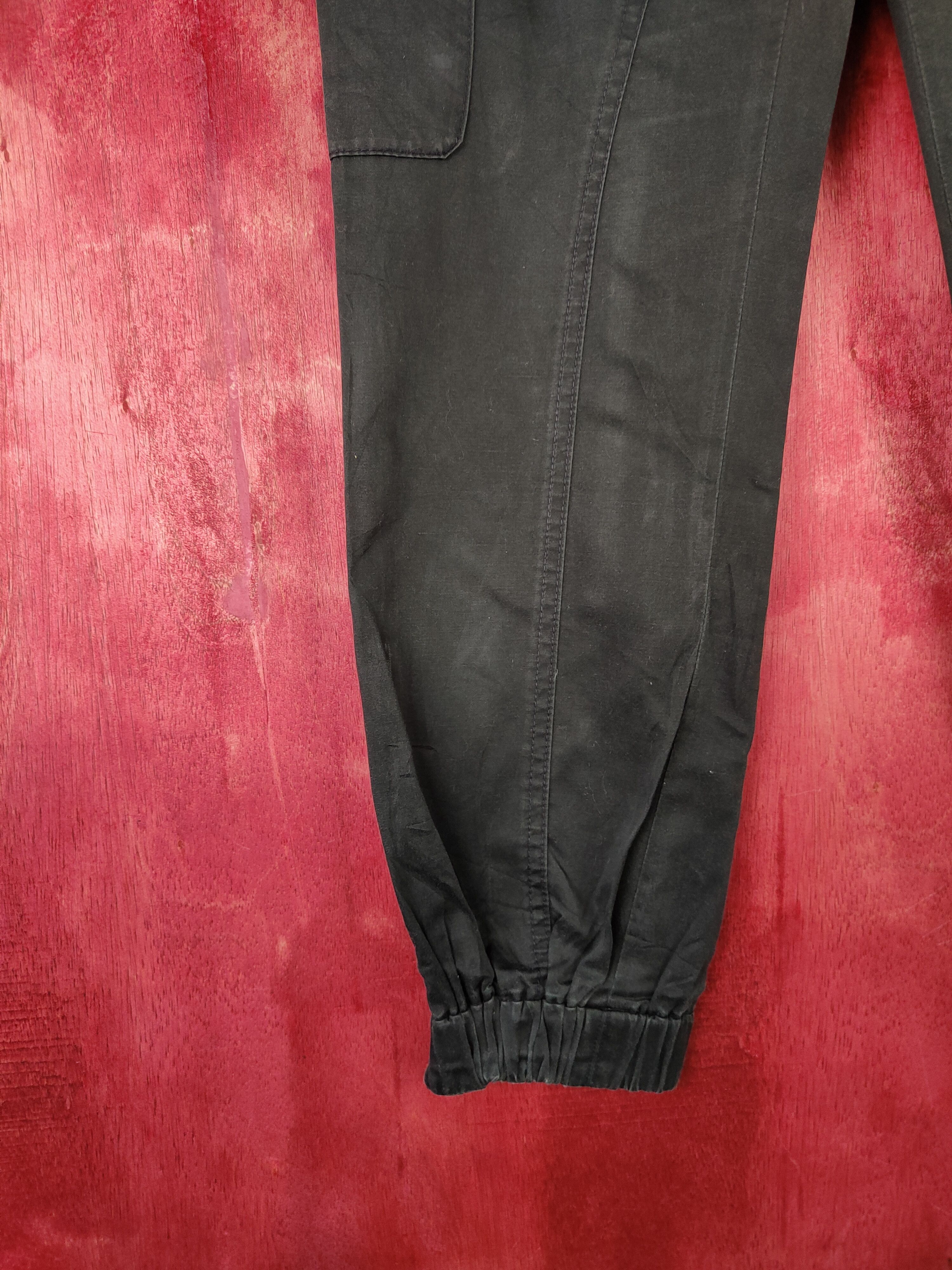 Vintage Beardsley made in japan Black jogger Cargo Pants #S573 Size 29" - 4 Thumbnail