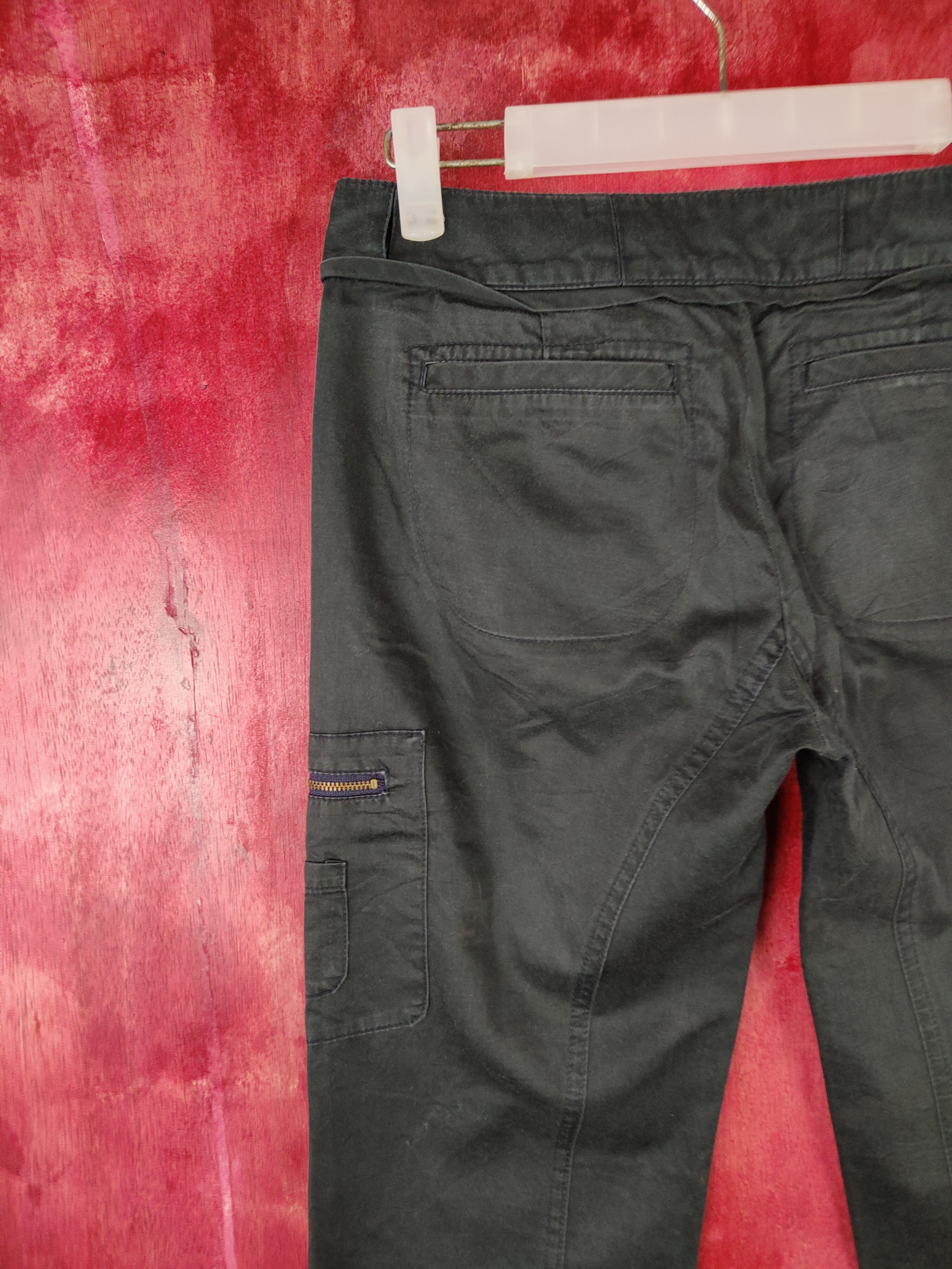 Vintage Beardsley made in japan Black jogger Cargo Pants #S573 Size 29" - 8 Thumbnail