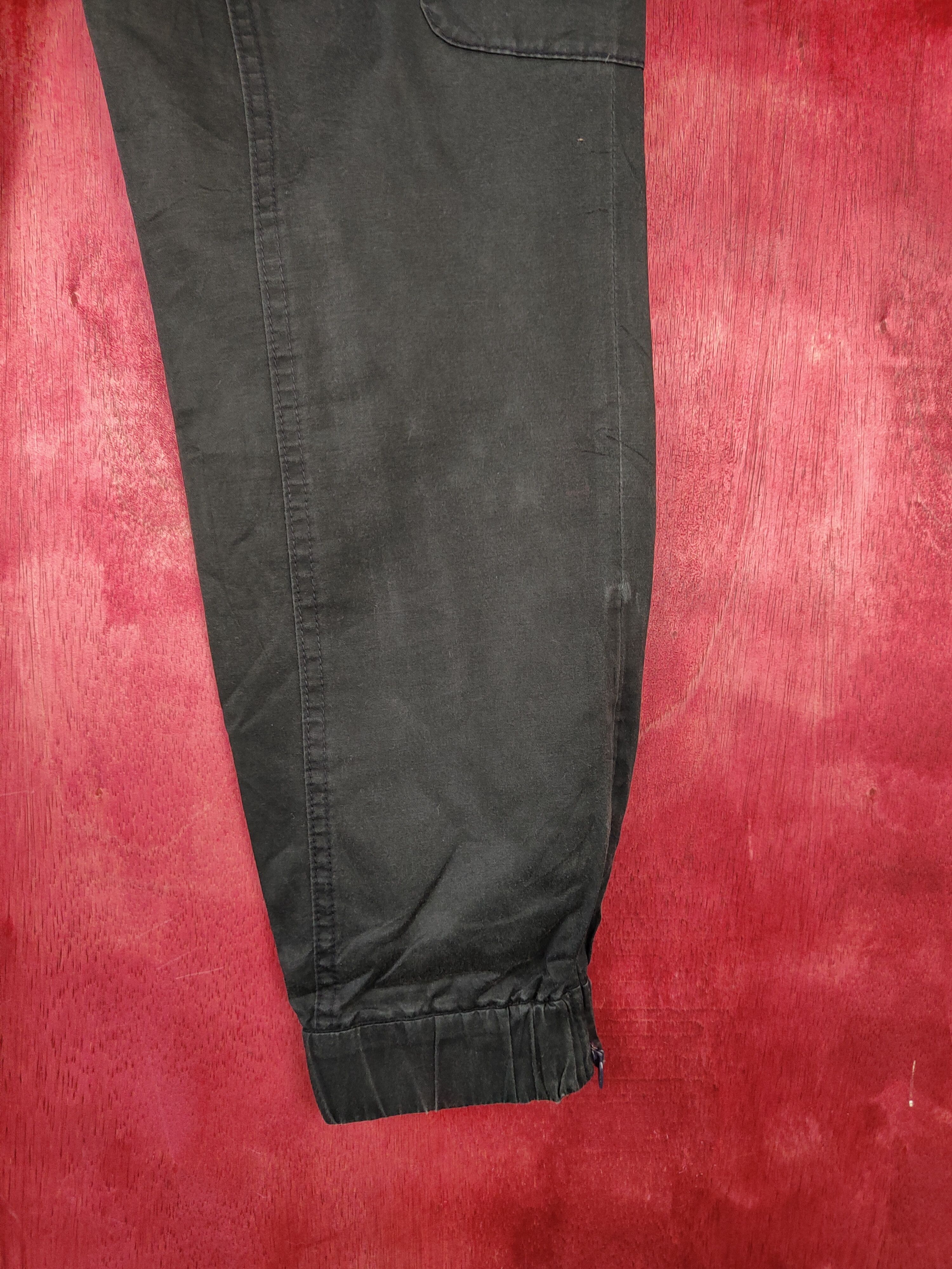 Vintage Beardsley made in japan Black jogger Cargo Pants #S573 Size 29" - 10 Thumbnail