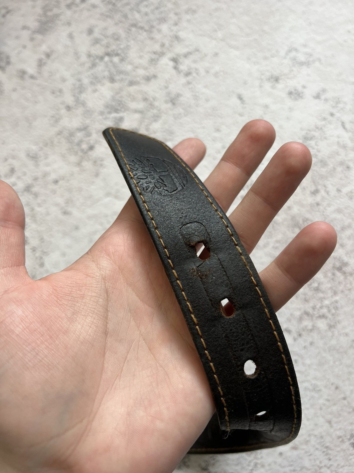 Timberland × Vintage Timberland Village Leather Brown Belt Y2K Size ONE SIZE - 5 Thumbnail